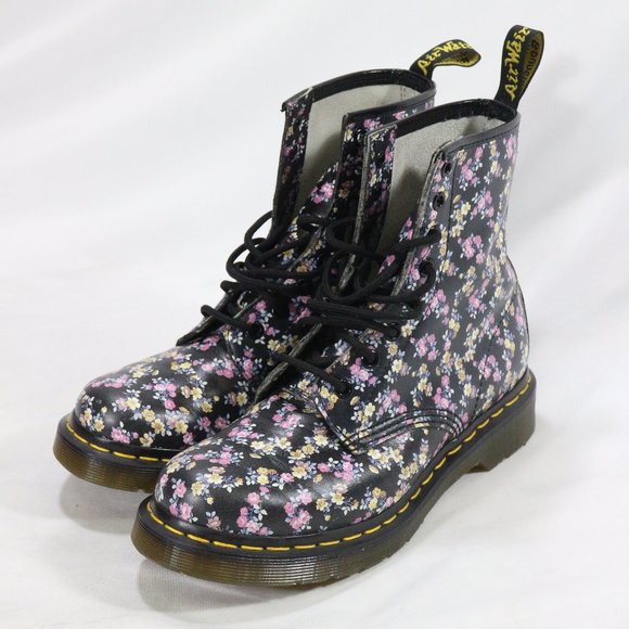 black floral boots